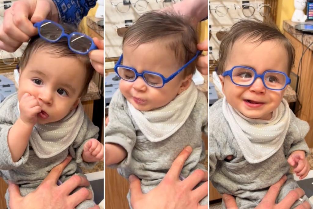 Baby's adorable reaction to his new glasses attracts worldwide attention: 'Hearts melt'