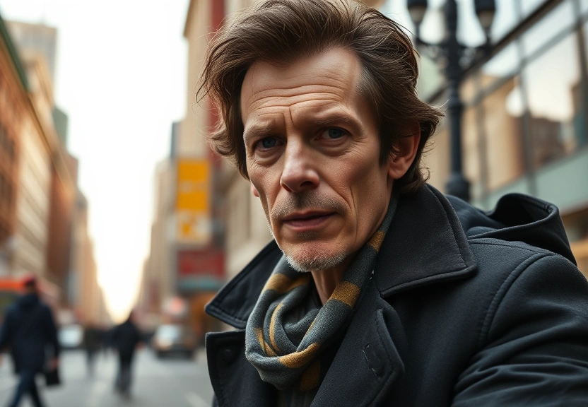 Representação visual de Willem Dafoe brilha em Late Fame: Poesia e Redescoberta nas Ruas de Nova York