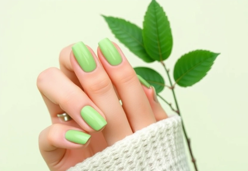 Representação visual de Descubra 7 Inspirações Irresistíveis de Unhas Verde e Branco para Copiar