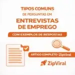 Perguntas comuns em entrevistas de emprego